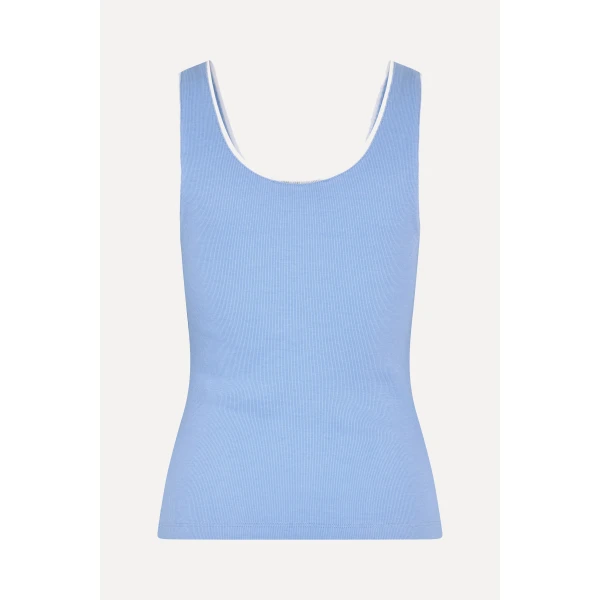 Stine Goya Rib Tank Top in Bel Air Blue, view 3