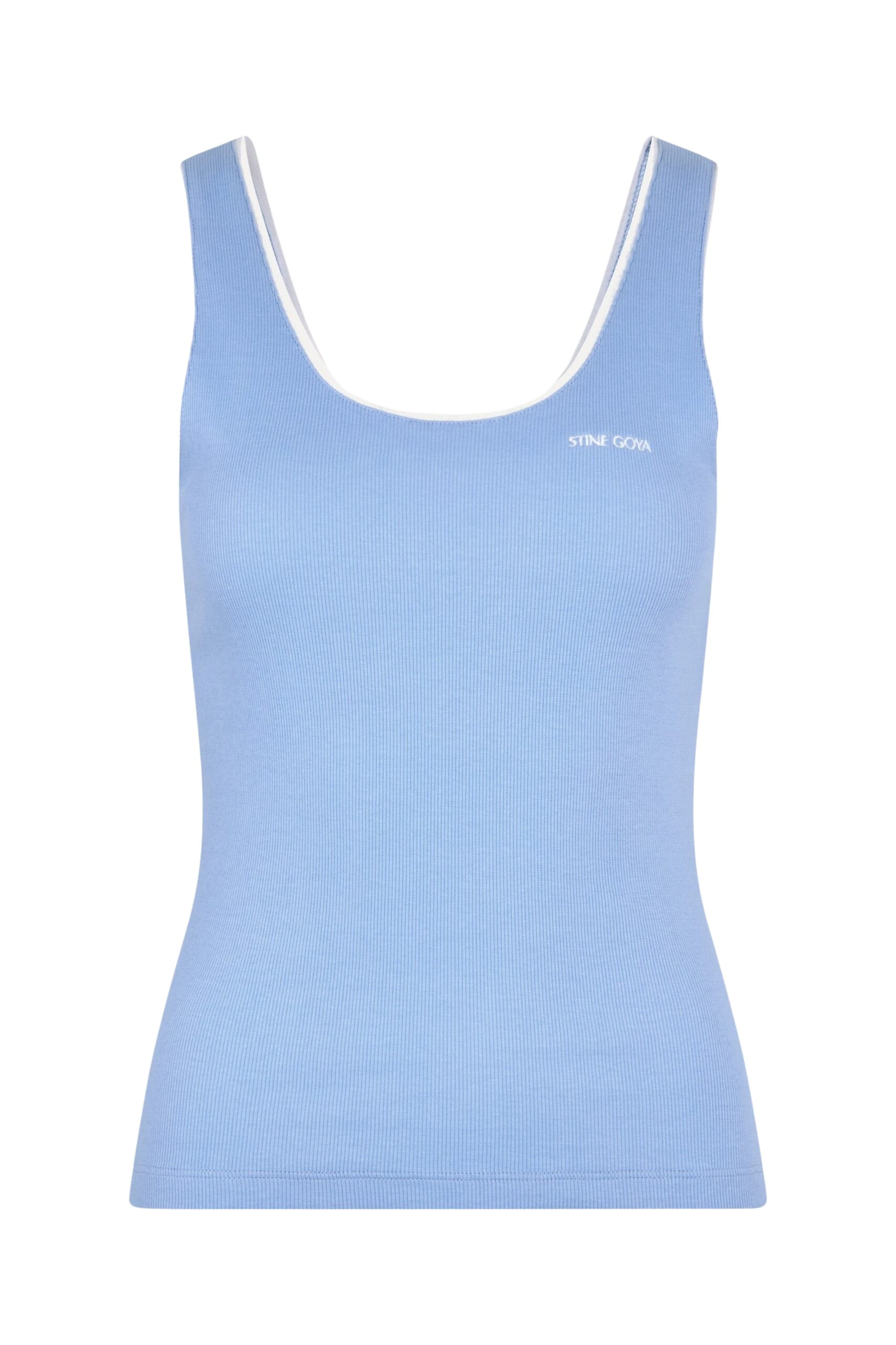 Rib Tank Top in Bel Air Blue