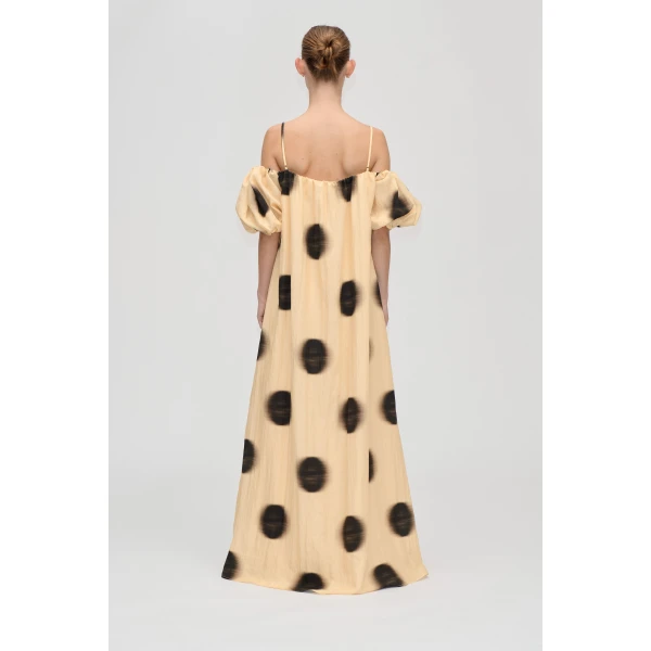 Stine Goya Romantic Volume Strap Dress in Dots in Motion, view 4