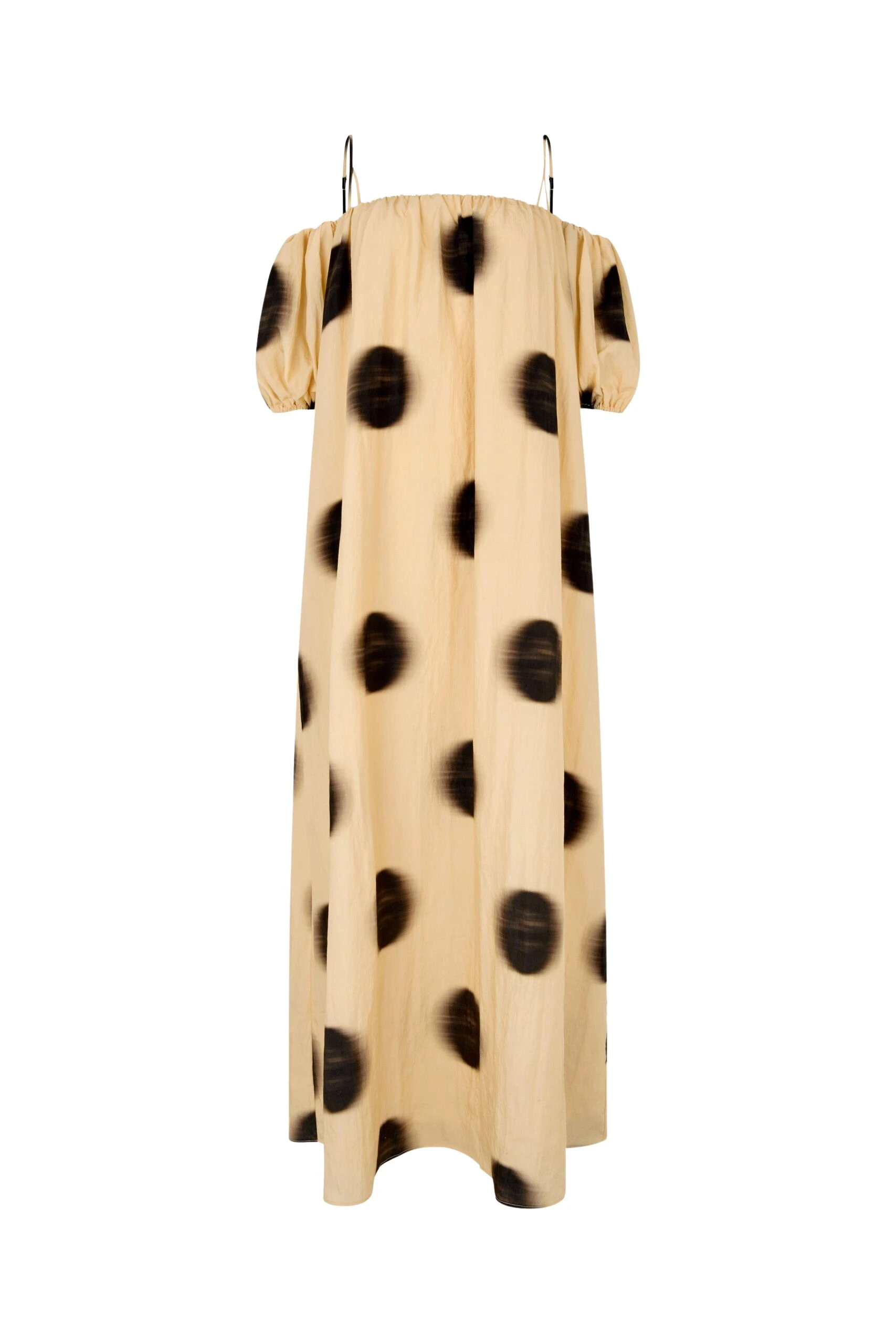 Stine Goya Romantic Volume Strap Dress in Dots in Motion