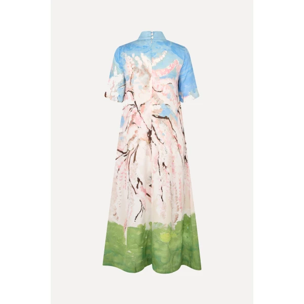 Stine Goya Short Sleeve Midi Dress in Cherry Blossom, view 3