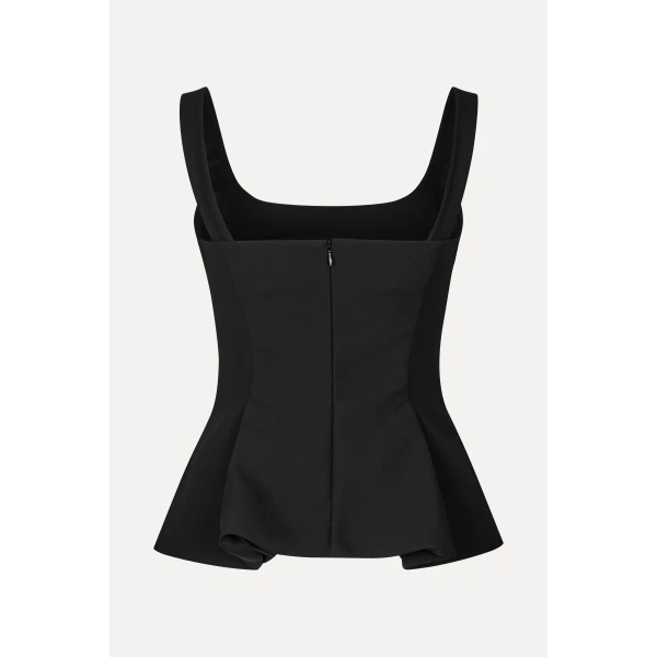 Stine Goya Sleeveless Fitted Waist Top in Black, view 3