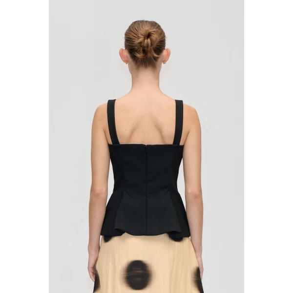 Stine Goya Sleeveless Fitted Waist Top in Black, view 4