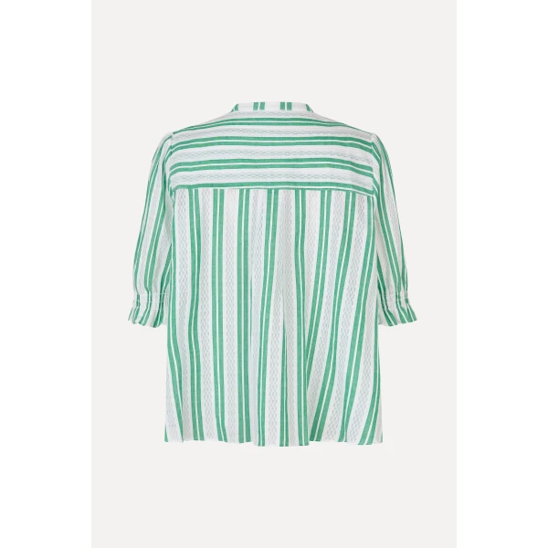 Stine Goya Smocked Gathered Top in Smocked Stripes, view 3