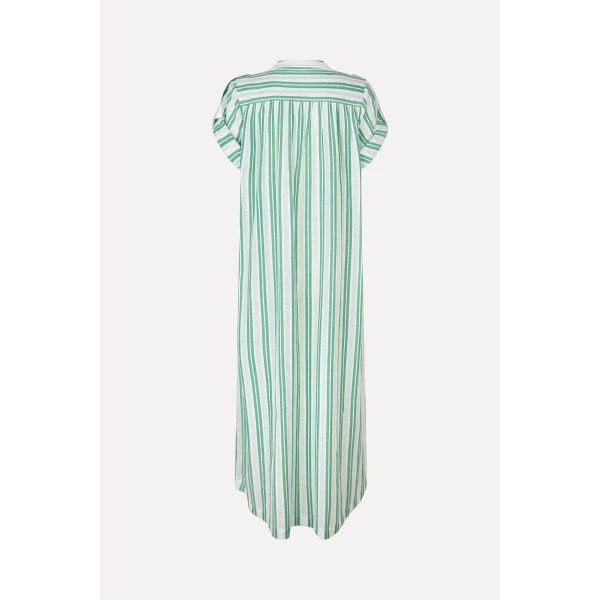 Stine Goya Smocked Tunic Long Dress in Smocked Stripes, view 5