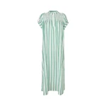 Stine Goya Smocked Tunic Long Dress in Smocked Stripes