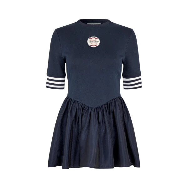 Stine Goya Sportif Ruffle Top in Baseball SG Patch