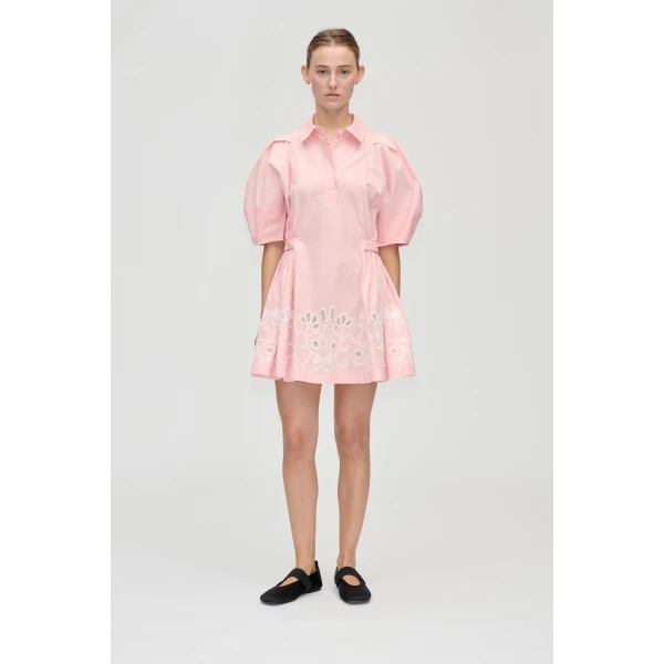 Stine Goya Structured Sleeve Mini Dress in Ballerina Broderie, view 2