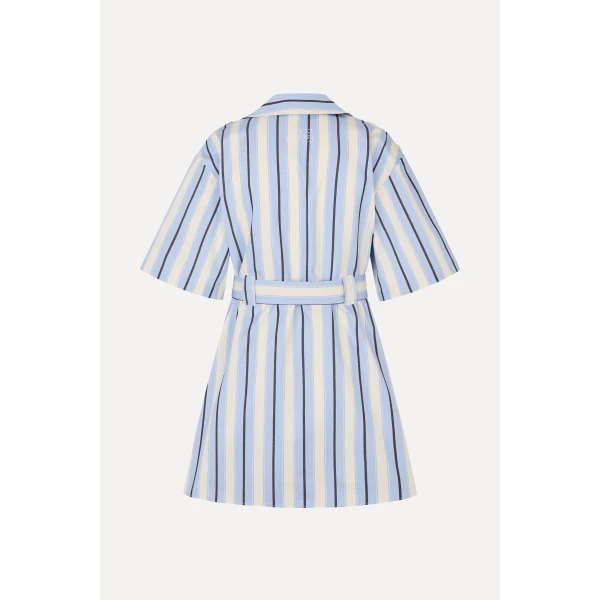 Stine Goya Workwear Short Dress in Lightwave Stripes, view 3