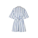 Stine Goya Workwear Short Dress in Lightwave Stripes
