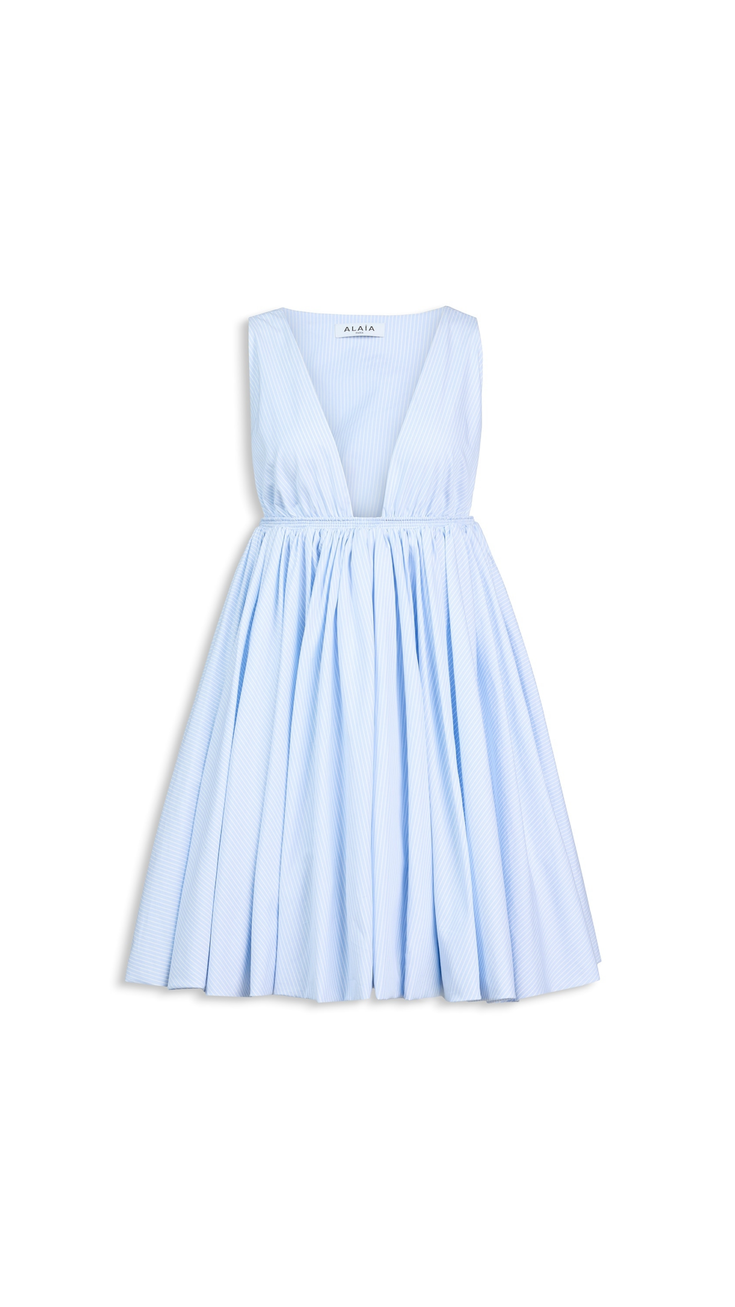 Alaïa Striped Poplin Skater Dress - ALAÏA Dresses - Laser Cut Luxury - Shop at Luxury Shoes Alaïa Striped Poplin Skater Dress - ALAÏA Dresses - Laser Cut Luxury - Shop at Luxury Shoes