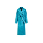 Alaïa Suede Goatskin Trench Coat - ALAÏA Coats - Laser Cut Luxury - Shop at Luxury Shoes 