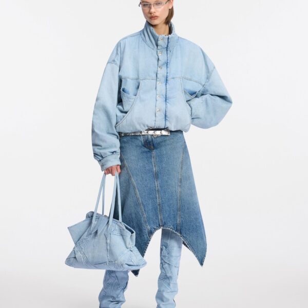 The Attico Super washed blue bomber Jacket, view 2