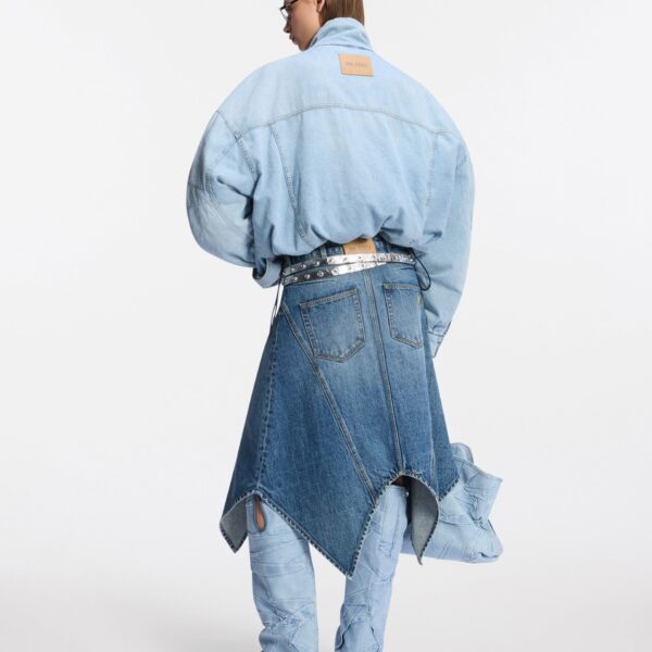 The Attico Super washed blue bomber Jacket, view 3