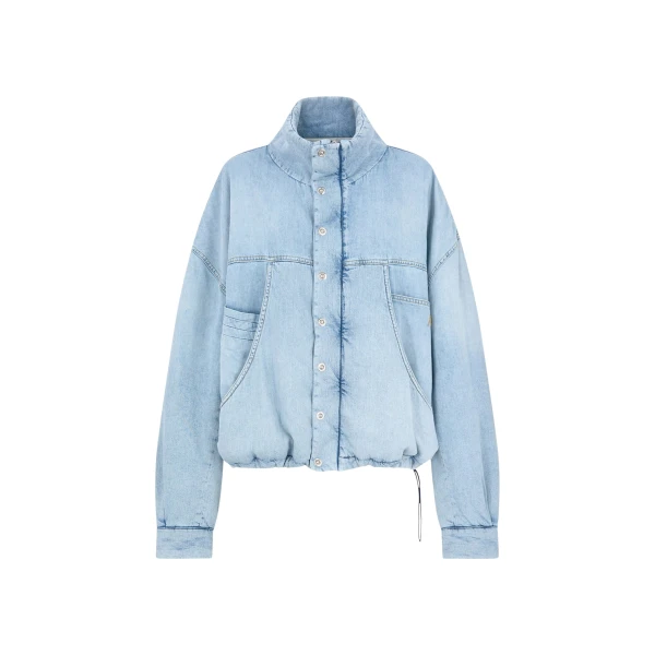 The Attico Super washed blue bomber Jacket