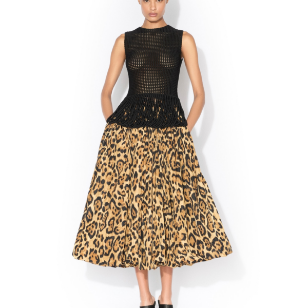 Alaia Taffeta A Line Skirt, view 2