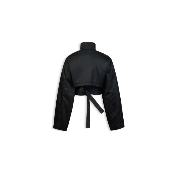 Alaïa Taffeta Belted Bomber - ALAÏA Jackets - Laser Cut Luxury - Shop at Luxury Shoes 