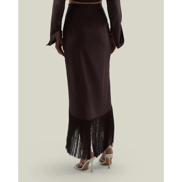 Taller Marmo El Pareo Linen Skirt, view 4
