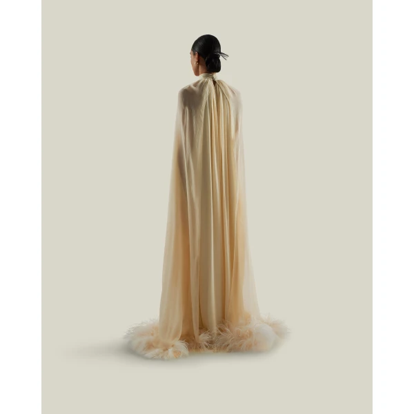Taller Marmo Feathered Eterea Gown, view 4