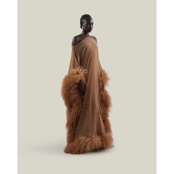Taller Marmo Feathered Sza Sza Spirito Kaftan, view 2