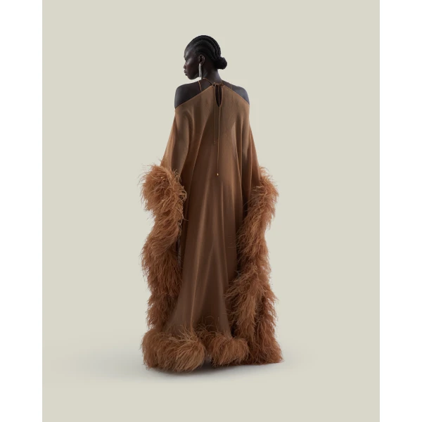 Taller Marmo Feathered Sza Sza Spirito Kaftan, view 4