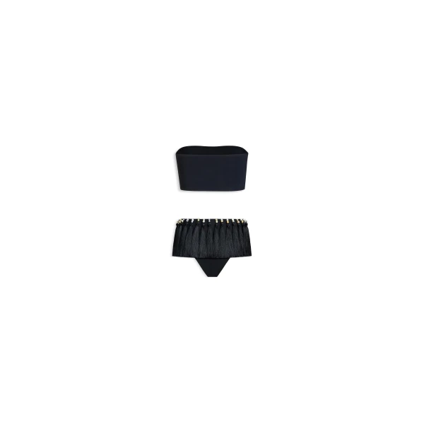 Alaia Tassel Bandeau Bikini Set, view 2