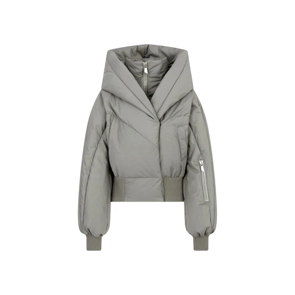 The Attico Taupe grey puffer jacket