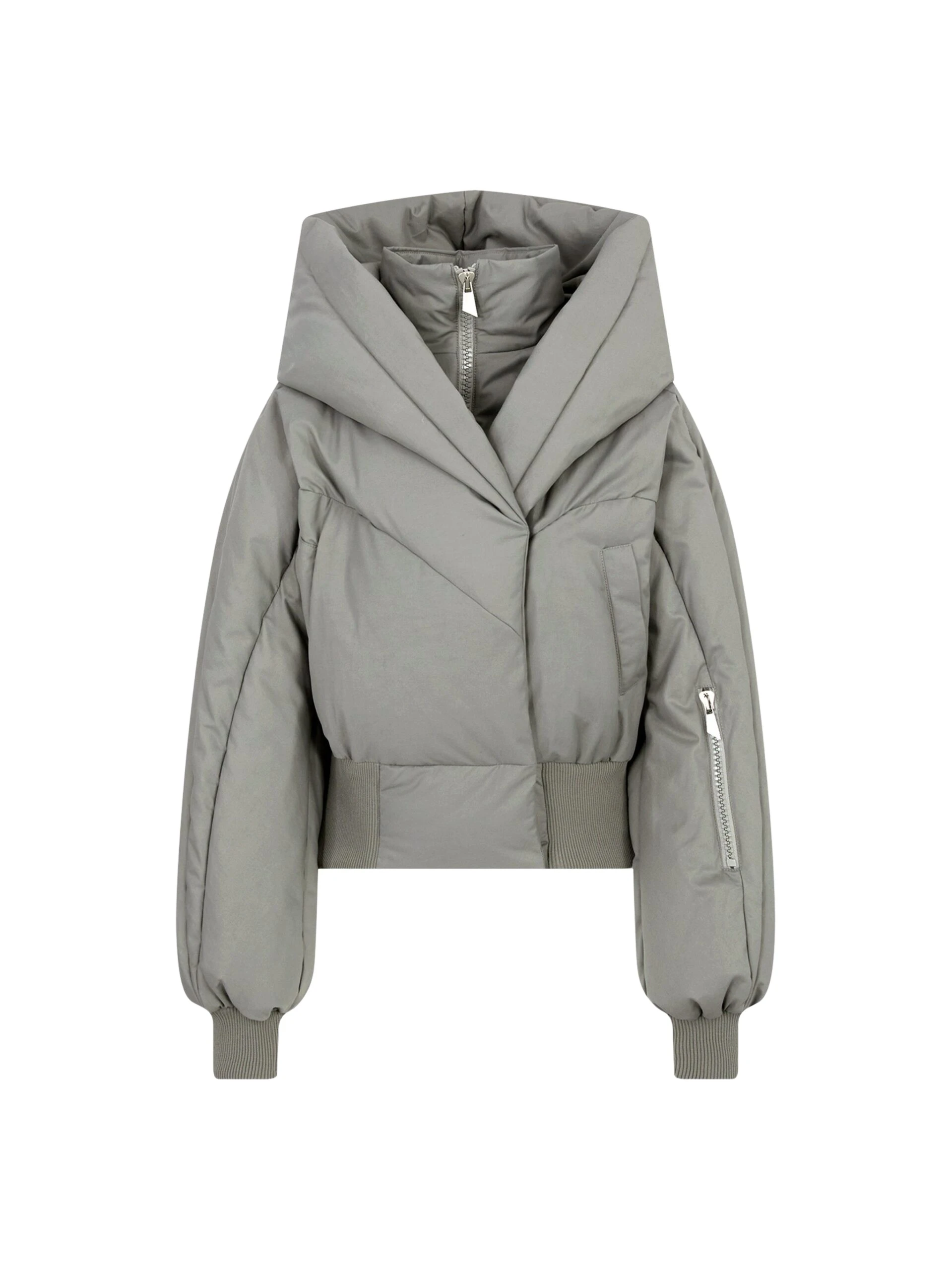 The Attico Taupe grey puffer jacket