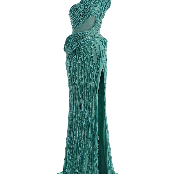 Tony Ward Aqua Green Strapless Cut Out Gown - Dresses - Lebanese Luxury Evening Wear at Luxury Shoes 