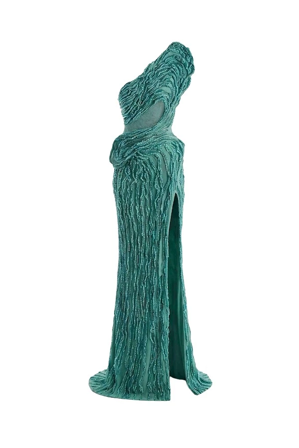 Tony-Ward-Aqua-Green-Strapless-Cut-Out-Gown-Dresses-543827_nobg Tony Ward Aqua Green Strapless Cut Out Gown - Dresses - Lebanese Luxury Evening Wear at Luxury Shoes