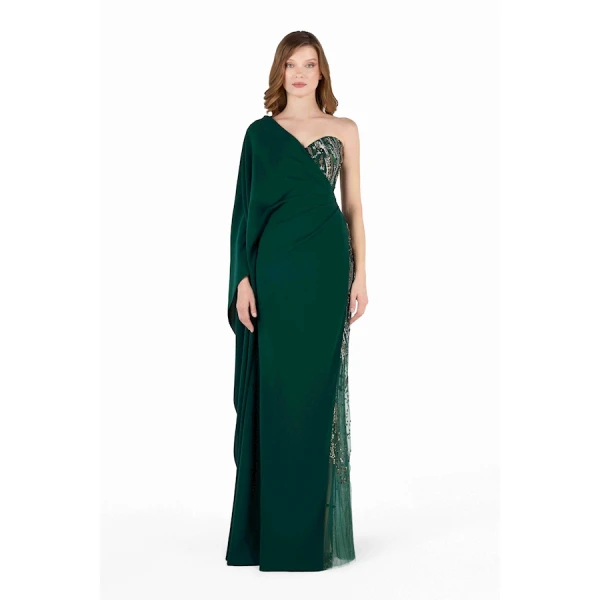 Tony Ward Asymmetrical Forest Gown - Dresses - Lebanese Luxury Evening Wear at Luxury Shoes 