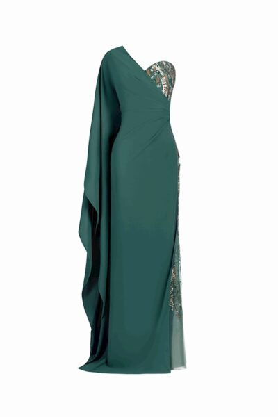 Tony Ward Asymmetrical Forest Gown - Dresses - Lebanese Luxury Evening Wear at Luxury Shoes 