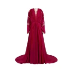 Tony Ward Burgundy Grace Kaftan - kimono - Lebanese Luxury Evening Wear at Luxury Shoes 