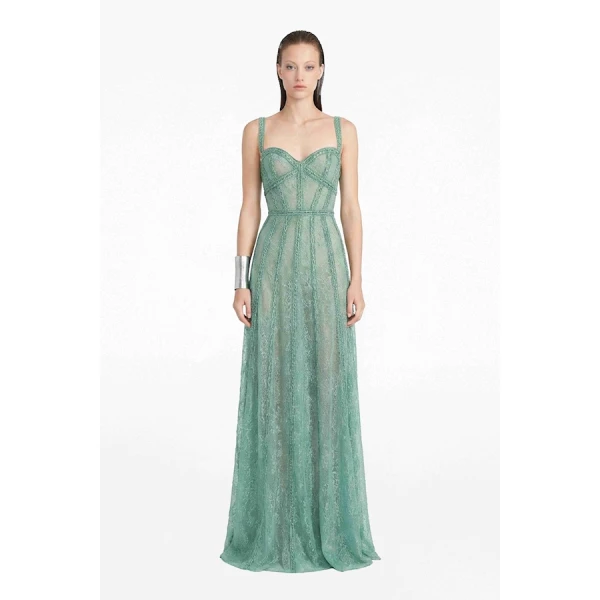 Tony Ward Chantilly Lace a Line Gown - Dresses - Lebanese Luxury Evening Wear at Luxury Shoes 