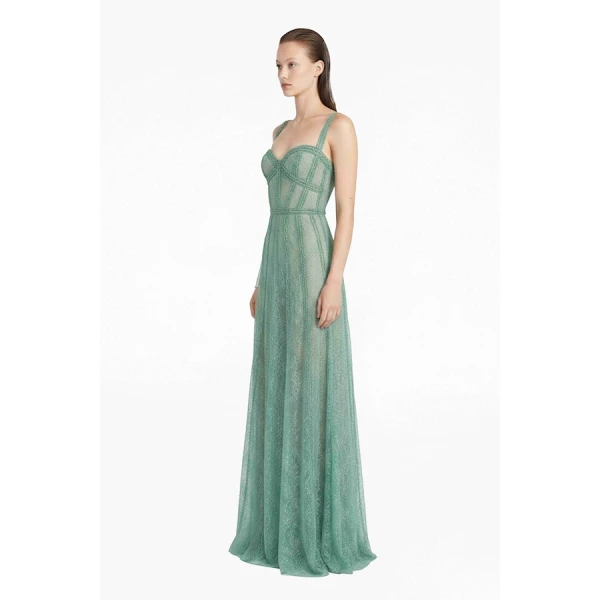 Tony Ward Chantilly Lace a Line Gown - Dresses - Lebanese Luxury Evening Wear at Luxury Shoes 