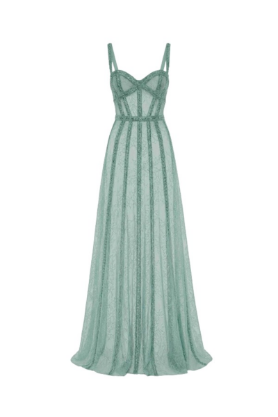 Tony Ward Chantilly Lace a Line Gown - Dresses - Lebanese Luxury Evening Wear at Luxury Shoes 