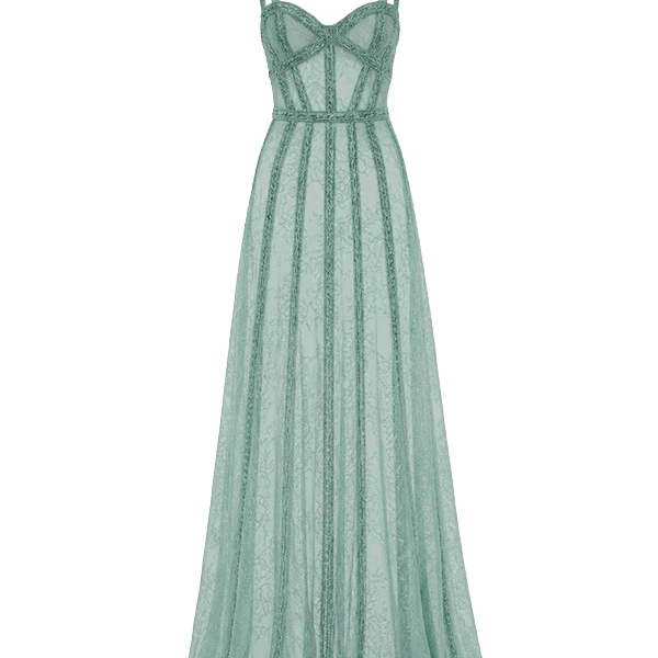 Tony Ward Chantilly Lace a Line Gown - Dresses - Lebanese Luxury Evening Wear at Luxury Shoes 