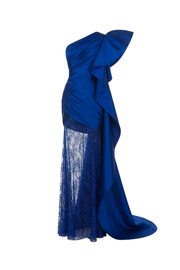 Tony-Ward-Deep-Blue-Taffeta-Dress-with-Oversized-Sleeves-Dresses-556455_nobg Tony Ward Deep Blue Taffeta Dress with Oversized Sleeves - Dresses - Lebanese Luxury Evening Wear at Luxury Shoes