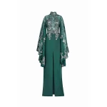 Tony Ward Emerald Bloom Slit Dress - Dresses - Lebanese Luxury Evening Wear at Luxury Shoes 