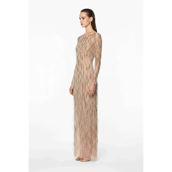 Tony Ward Gold Degradé Beaded Gown - Dresses - Lebanese Luxury Evening Wear at Luxury Shoes 