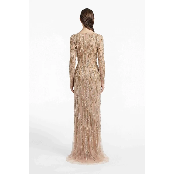 Tony Ward Gold Degradé Beaded Gown - Dresses - Lebanese Luxury Evening Wear at Luxury Shoes 