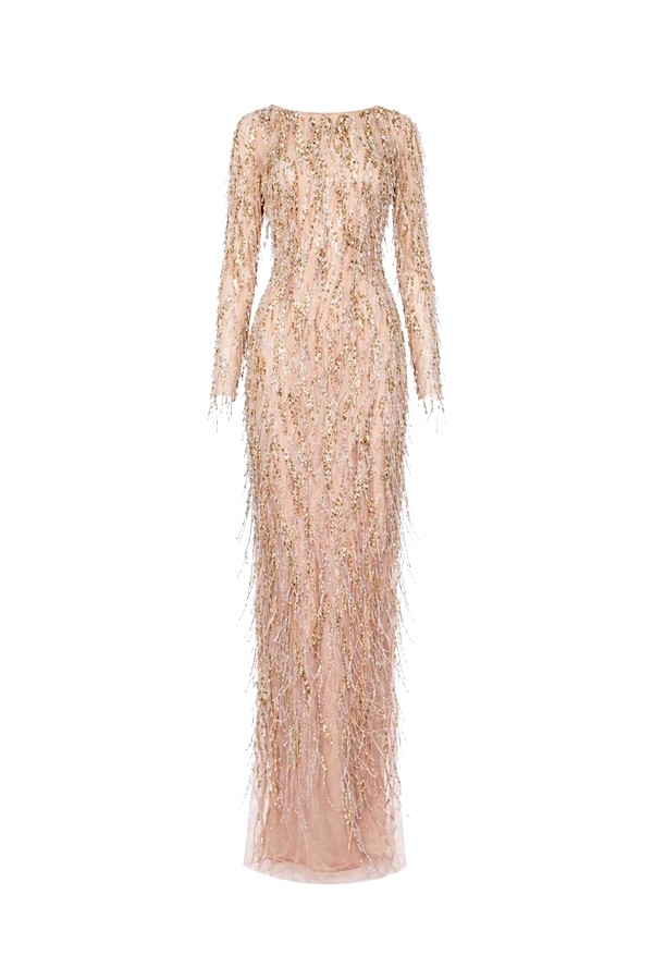 Tony Ward Gold Degradé Beaded Gown - Dresses - Lebanese Luxury Evening Wear at Luxury Shoes 