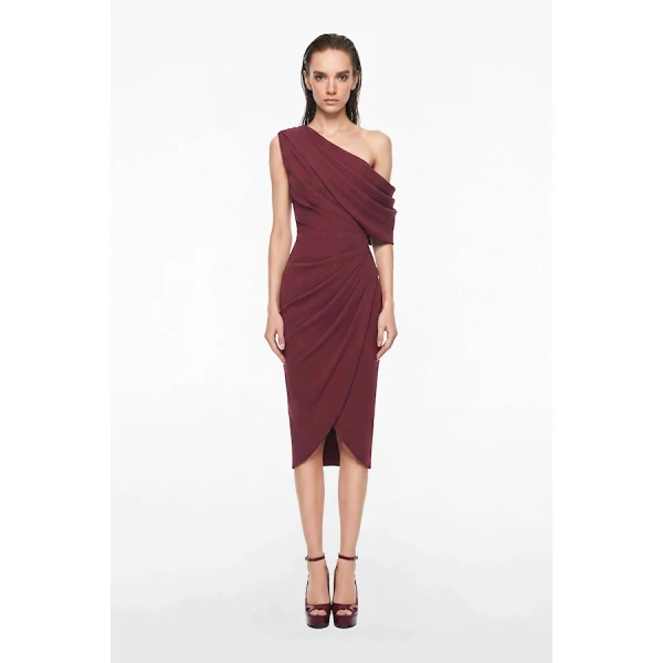 Tony Ward Mauve Asymmetric Mini Dress - Dresses - Lebanese Luxury Evening Wear at Luxury Shoes 