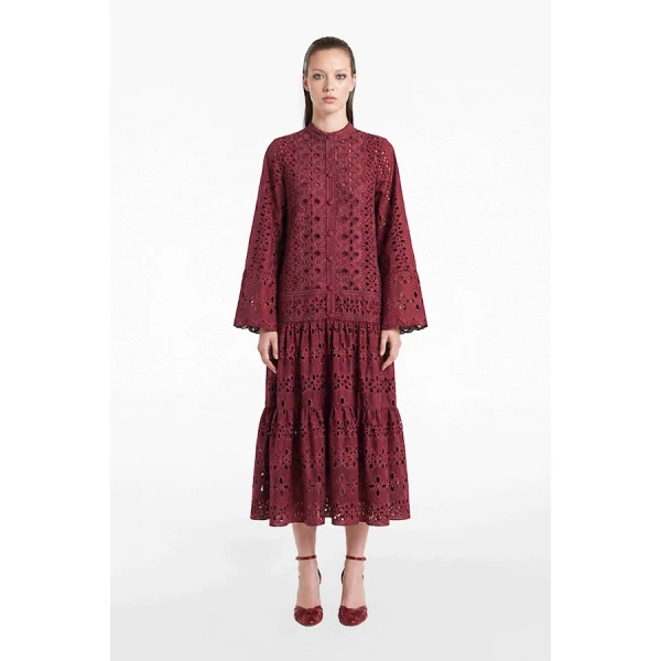 Tony Ward Mauve Crochet Mini Dress - Dresses - Lebanese Luxury Evening Wear at Luxury Shoes 