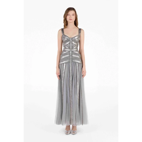 Tony Ward Metallic Mirage Gown - Dresses - Lebanese Luxury Evening Wear at Luxury Shoes 