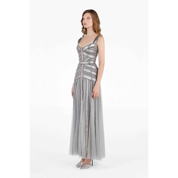 Tony Ward Metallic Mirage Gown - Dresses - Lebanese Luxury Evening Wear at Luxury Shoes 