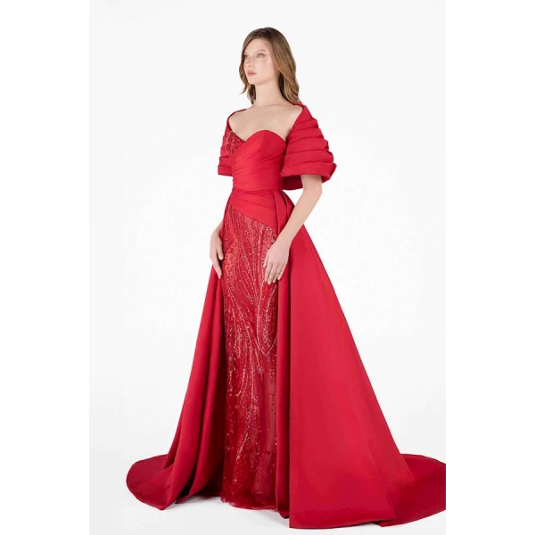 Tony Ward Red Heart Corset Maxi Dress - Dresses - Lebanese Luxury Evening Wear at Luxury Shoes 