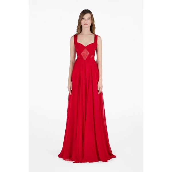 Tony Ward Red Heart Corset Mousseline Gown - Dresses - Lebanese Luxury Evening Wear at Luxury Shoes 