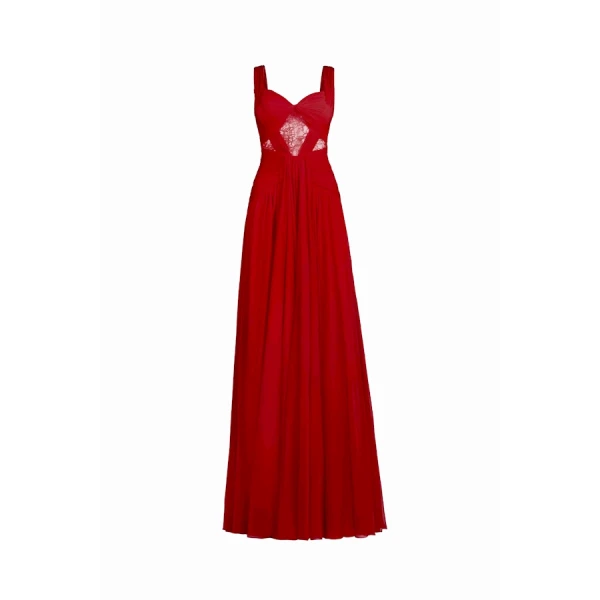 Tony Ward Red Heart Corset Mousseline Gown - Dresses - Lebanese Luxury Evening Wear at Luxury Shoes 