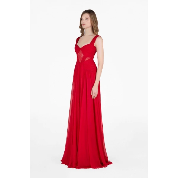 Tony Ward Red Heart Corset Mousseline Gown - Dresses - Lebanese Luxury Evening Wear at Luxury Shoes 